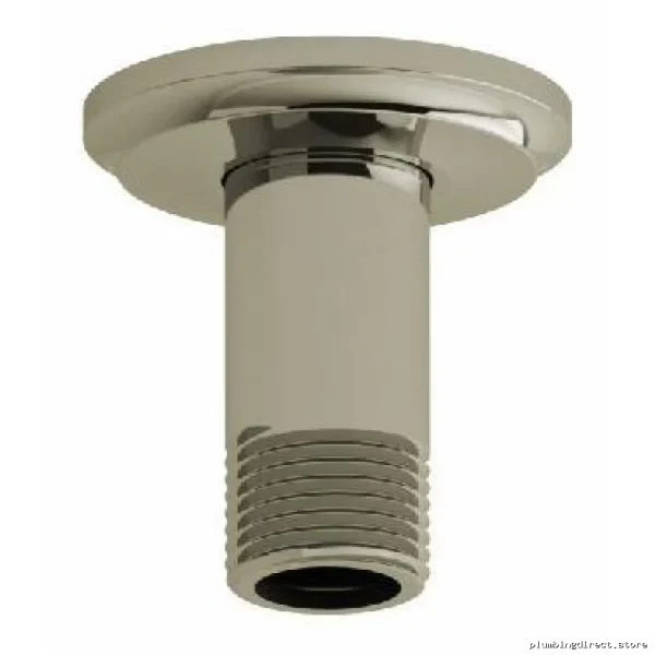Polished Nickel Ceiling Mount Shower Arm 3-Piece Set with Round Escutcheon RIOBEL