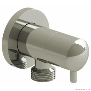 Polished Nickel Handheld Shower Head with Shutoff Valve 780PN by RIOBEL