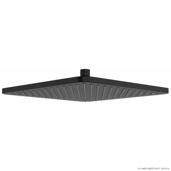 Riobel Pro Black Plastic Shower Head - 10 Inch High Pressure Model P450BK