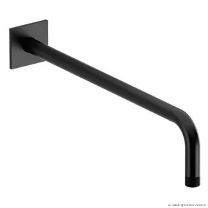 16-Inch Wall Mount Shower Arm with Square Flange Design - Black Finish P560BK by Riobel Pro