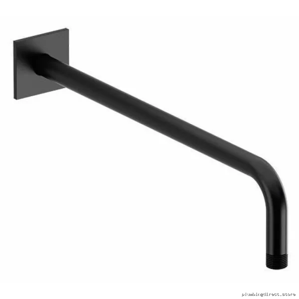 16-Inch Wall Mount Shower Arm with Square Flange Design - Black Finish P560BK by Riobel Pro