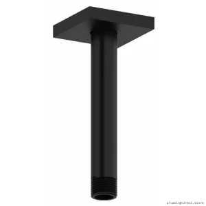 Riobel Pro 6-Head Vertical Shower Arm with Square Flange - Black P518BK