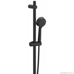 Riobel Pro Black Adjustable Handheld Shower Slide Bar Kit P5002BK