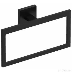 Riobel Pro Black P947BK Modern Bathroom Towel Holder Ring