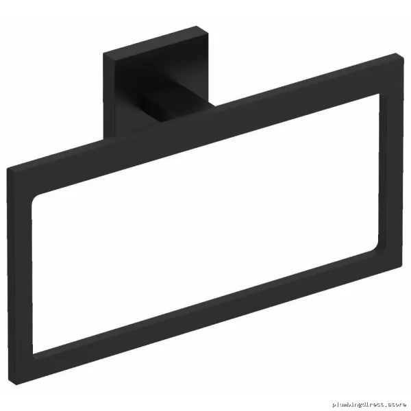 Riobel Pro Black P947BK Modern Bathroom Towel Holder Ring