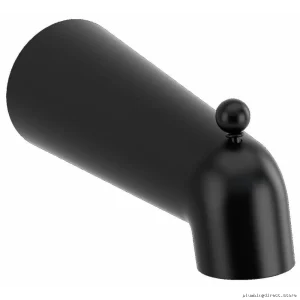 Riobel Pro Black P871BK Tub Spout with Diverter for Effortless Sip Fit