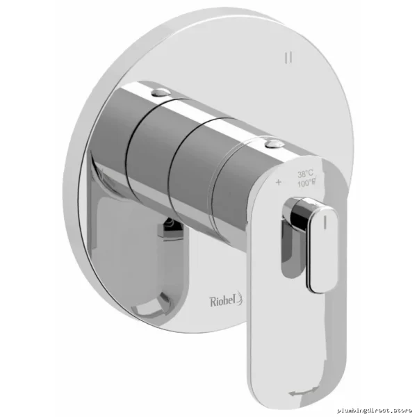Chrome 3-Way Thermostatic Valve Trim - Riobel Pro TEV95C