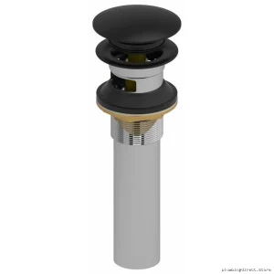RIOBEL Push-Drain with Overflow Protection - Black DB160BK