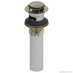 RIOBEL Push-to-Open Bathtub Drain with Overflow - Polished Nickel DB150PN