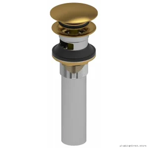 RIOBEL Push-to-Open Drain with Overflow - Brushed Gold DB160BG