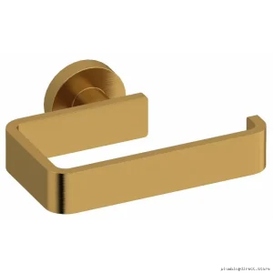 RIOBEL Paradox PX3BG Brushed Gold Toilet Paper Dispenser for Modern Bathrooms