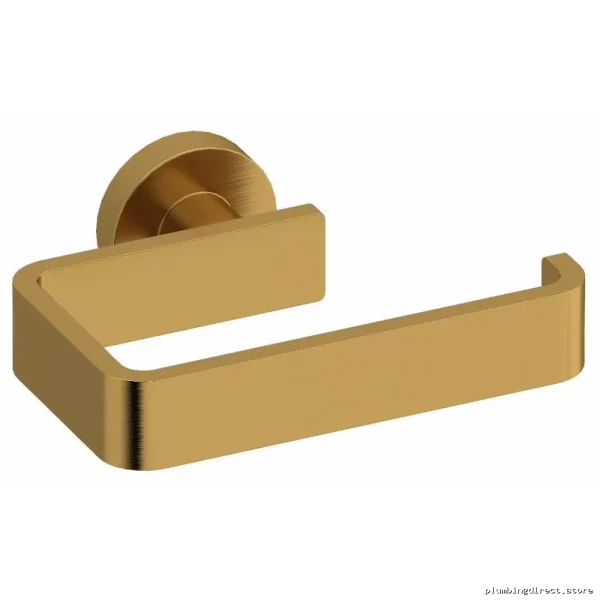 RIOBEL Paradox PX3BG Brushed Gold Toilet Paper Dispenser for Modern Bathrooms