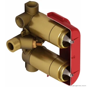 RioBel R46 Unfinished 4-Way Thermostatic Valve for Coaxial Rough-In Systems