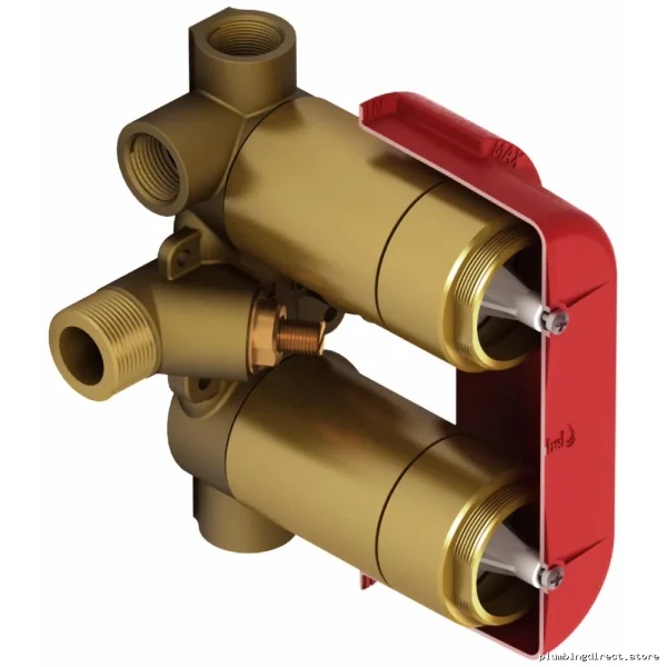 RioBel R46 Unfinished 4-Way Thermostatic Valve for Coaxial Rough-In Systems