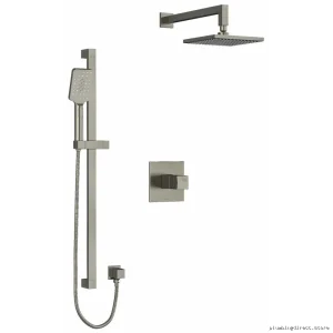 Brushed Nickel Shower Faucet Trim Kit by RIOBEL - Reflet Collection TKIT323RFBN