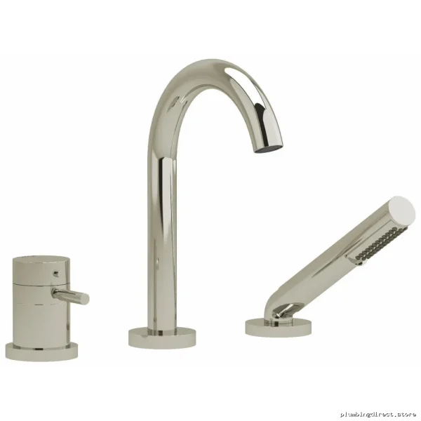 3-Hole Deck Mount Tub Filler Polished Nickel RIOBEL Series - Riu