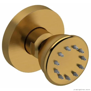 RIOBEL Round Body Spray - Brushed Gold Multi-Use Design for Daily Essentials