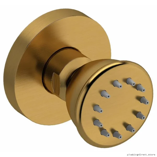RIOBEL Round Body Spray - Brushed Gold Multi-Use Design for Daily Essentials