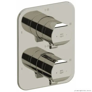 RIOBEL Salome 6-Function Thermostatic Shower Valve Trim in Polished Nickel