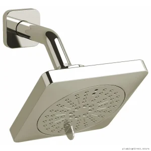 RIOBEL Salome Equinox 6 Dual-Function Square Showerhead with Arm - Polished Nickel 376PN