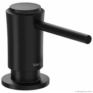 RIOBEL SD9BK Modern Black Stainless Steel Soap Dispenser for Bathroom