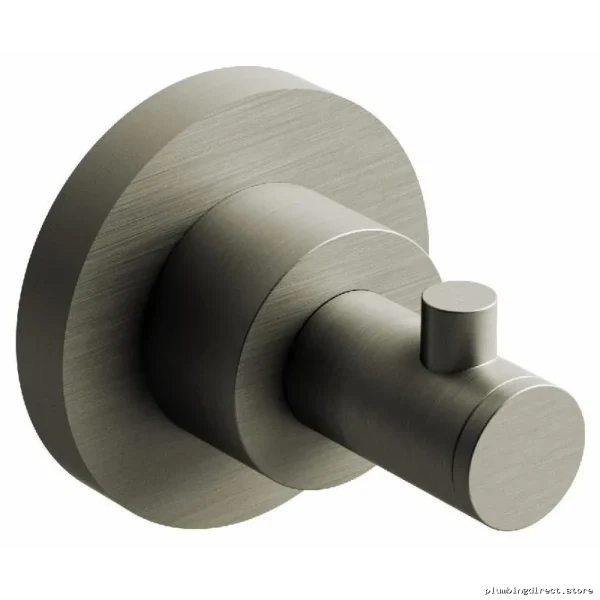 Brushed Nickel Star Robe Hook by RioBel ST0BN - Durable Bathroom Hanger
