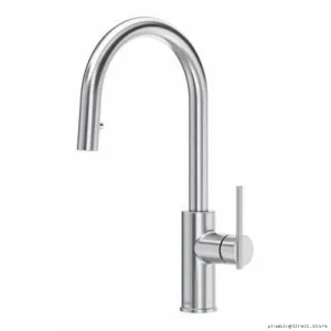 RIOBEL Single Pulldown Spray Kitchen Faucet - Stainless Steel LT101SS