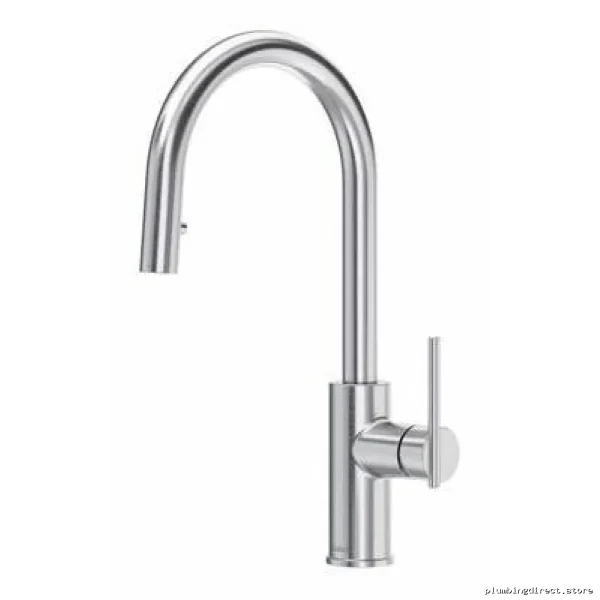 RIOBEL Single Pulldown Spray Kitchen Faucet - Stainless Steel LT101SS