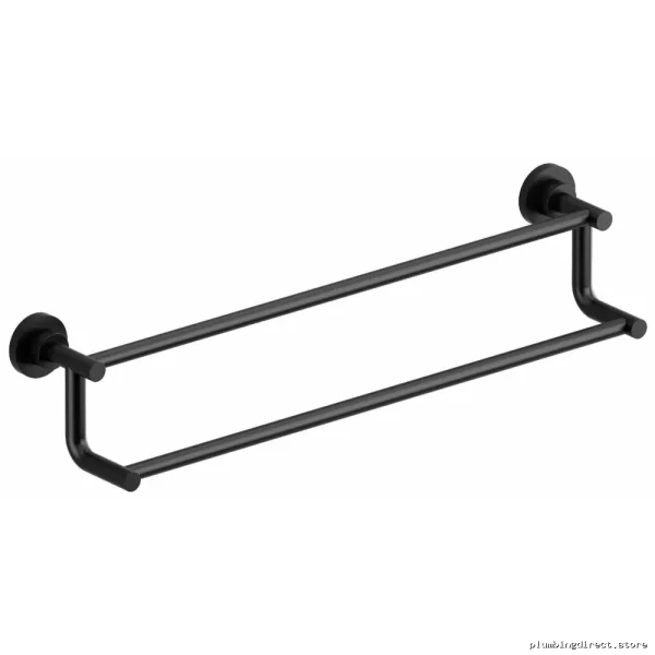 RIOBEL Star 24 Black Double Towel Holder - Model ST6BK