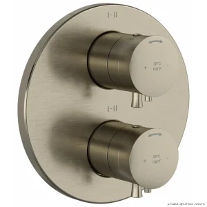 6-Function Thermostatic Shower Valve Trim in Brushed Nickel - TEDTM46BN by RIOBEL