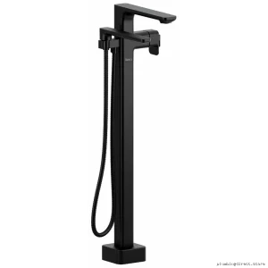 Black Equinox Single Hole Floor Mount Tub Filler Trim - TEQ39BK RIOBEL