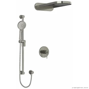 Thermostatic Shower Faucet with Temperature Control - Brushed Nickel Finish RioBel Kit