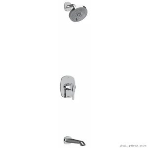 Thermostatic Shower Faucet with PEX - Chrome Valve Kit by RIOBEL