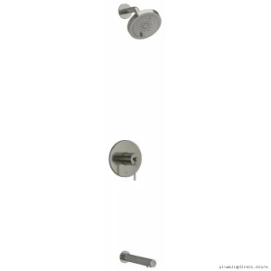 Thermostatic Tub & Shower Bathroom Faucet - Brushed Nickel RIOBEL KIT4744CSTMBN