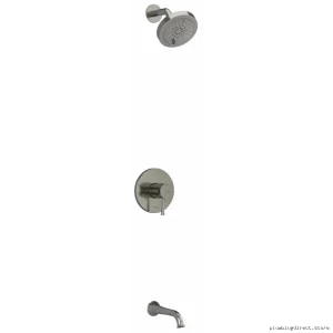 RIOBEL Thermostatic Tub & Shower Faucet - Brushed Nickel Finish | Model Kit