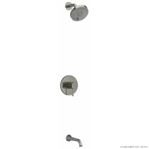 RIOBEL Thermostatic Tub & Shower Faucet - Brushed Nickel Finish | Model Kit