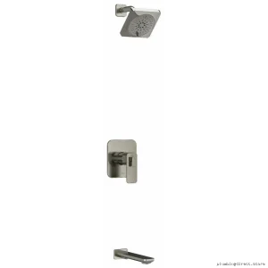 Thermostatic Tub & Shower Faucet - Equinox PEX-Ready Brushed Nickel KIT4744EQBN-SPEX by RIOBEL