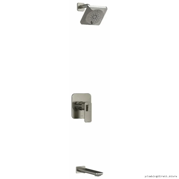 Thermostatic Tub & Shower Faucet - Equinox PEX-Ready Brushed Nickel KIT4744EQBN-SPEX by RIOBEL
