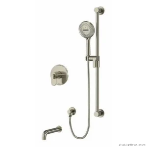 Brushed Nickel Arca Shower Faucet Trim Kit by Riobel TKIT1244AABN
