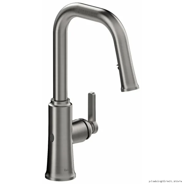 RIOBEL Stainless Steel Touchless Pull-Down Kitchen Faucet with U-Spout