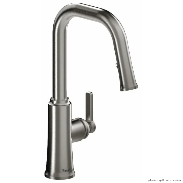 RIOBEL Trattoria Kitchen Faucet - Pull-Down Spray Head, U-Spout Design, Stainless Steel Construction | TTSQ101SS