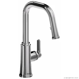 Trattoria TTSQ[...] Chrome Kitchen Faucet - Pulldown Spray & High-Arc Spout by RIOBEL
