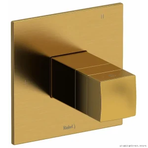RIOBEL TRF45BG Reflet 5-in-1 Thermostatic Shower Valve Trim in Brushed Gold