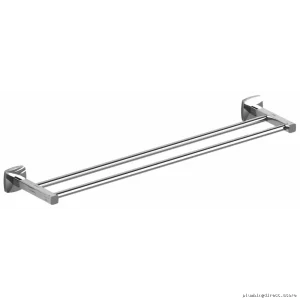 RioBel Venty 24 Chrome Double Bathroom Towel Bar - Stylish & Durable