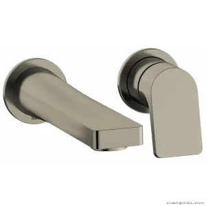 RIOBEL TOD360BN Wall Mount Bathroom Faucet Trim - Lever Handle Design (1.2 GPM), Brushed Nickel Finish