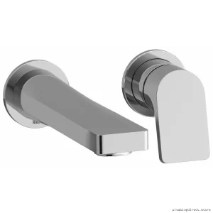 Wall-Mounted Bath Faucet Trim w/Lever Handle - High Flow Rate - Chrome Finish - Model TOD360C from RIOBEL