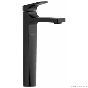 Single Hole Vessel Sink Faucet w/ Lever Handle | Efficient Water Flow | Black | RIOBEL Model XODL0BKR