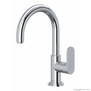 RioBel AAS01C Chrome 1.2 GPM Lever Handle Bathroom Faucet Single Hole Design