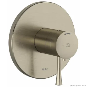2-Function Thermostatic Valve Trim - Brushed Nickel Finish TEDTM44BN RIOBEL