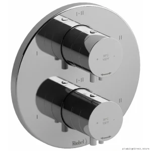 Riu 6-in-1 Thermostatic Shower Valve Trim in Chrome (TRUTM46C) by RIOBEL